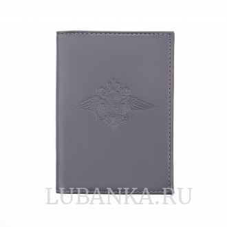 Обложка для автодокументов МВД с жетоном темно синяя