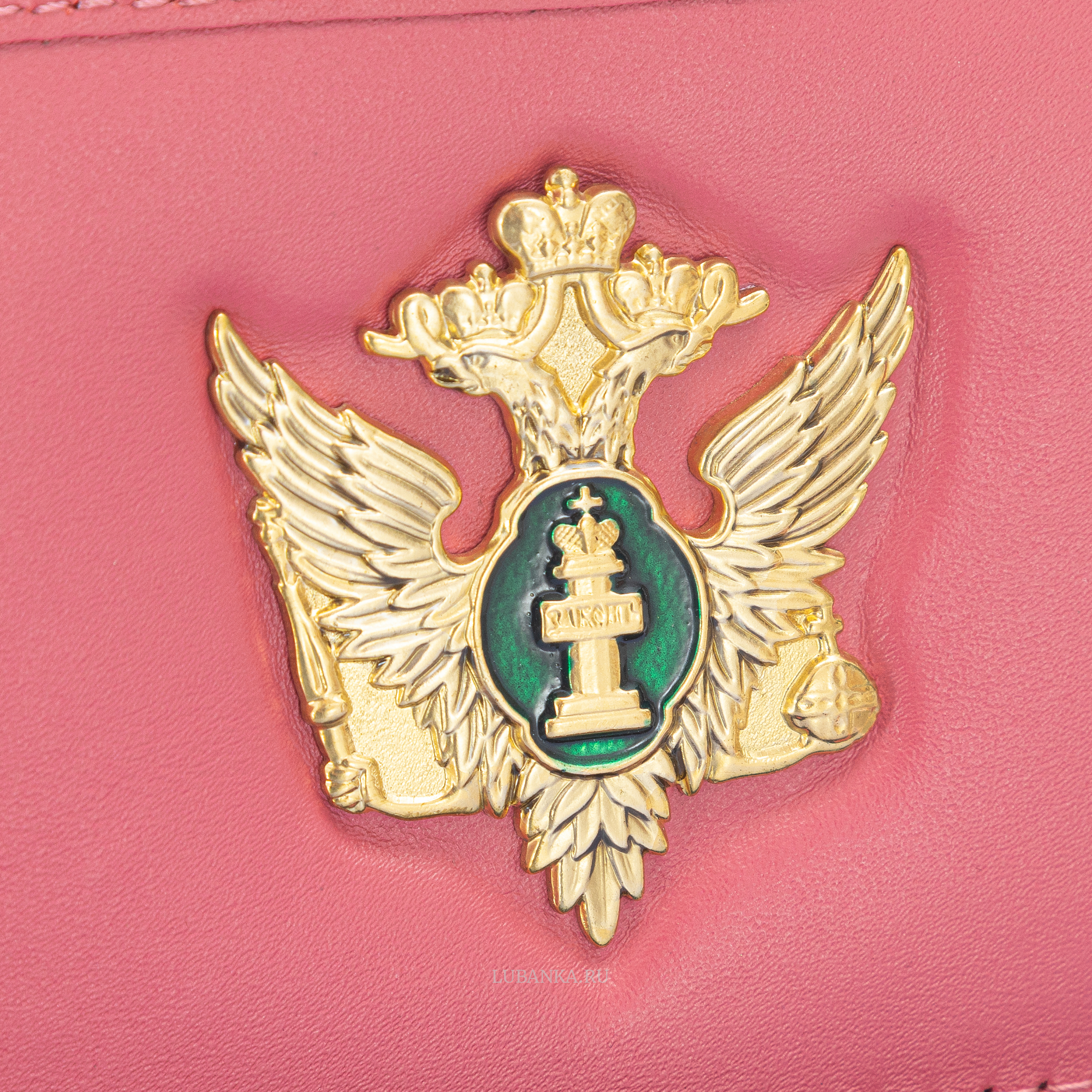 Обложка для автодокументов и удостоверения ФССП с жетоном розовая