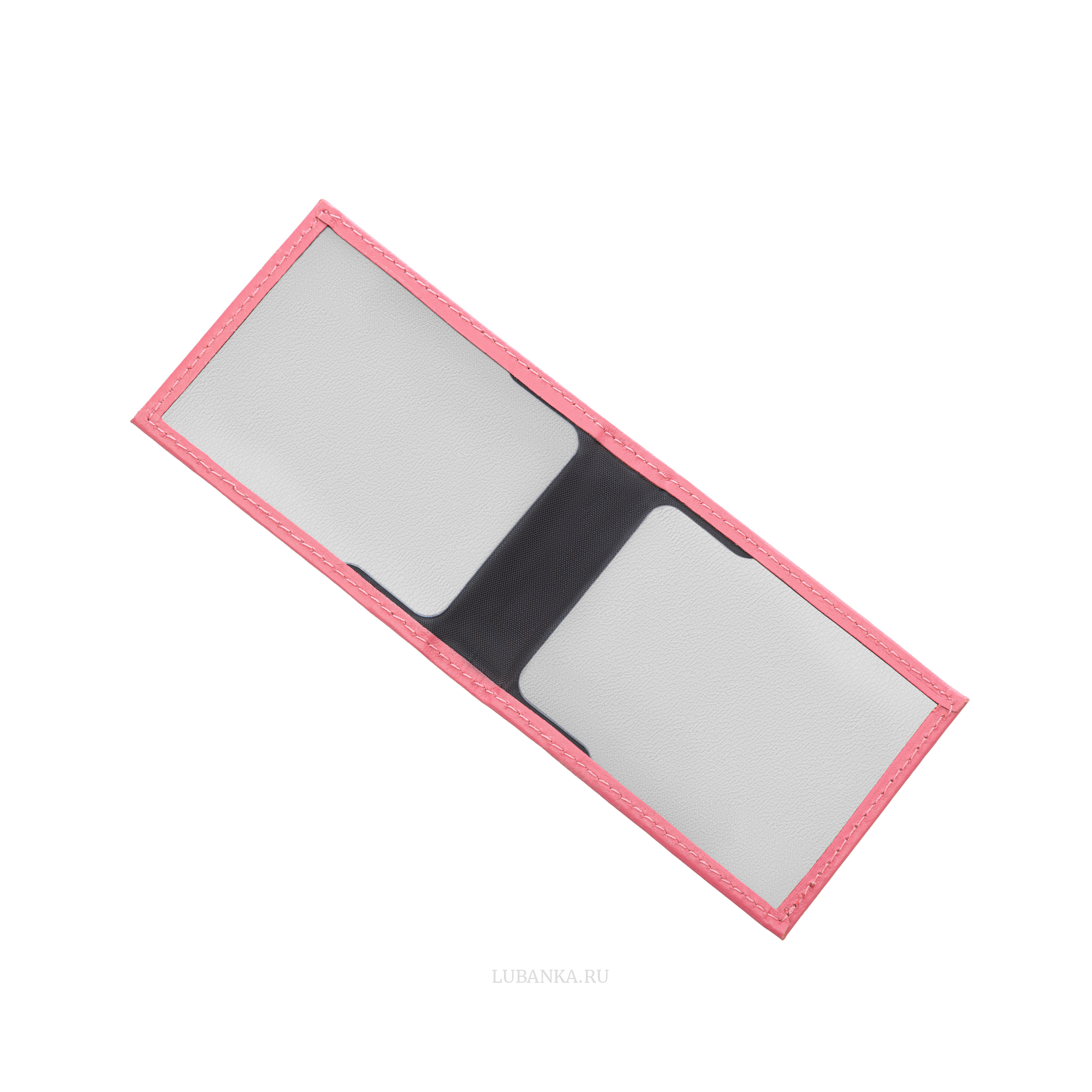Обложка для удостоверения Министерство Юстиции с жетоном узкая пухлая розовая