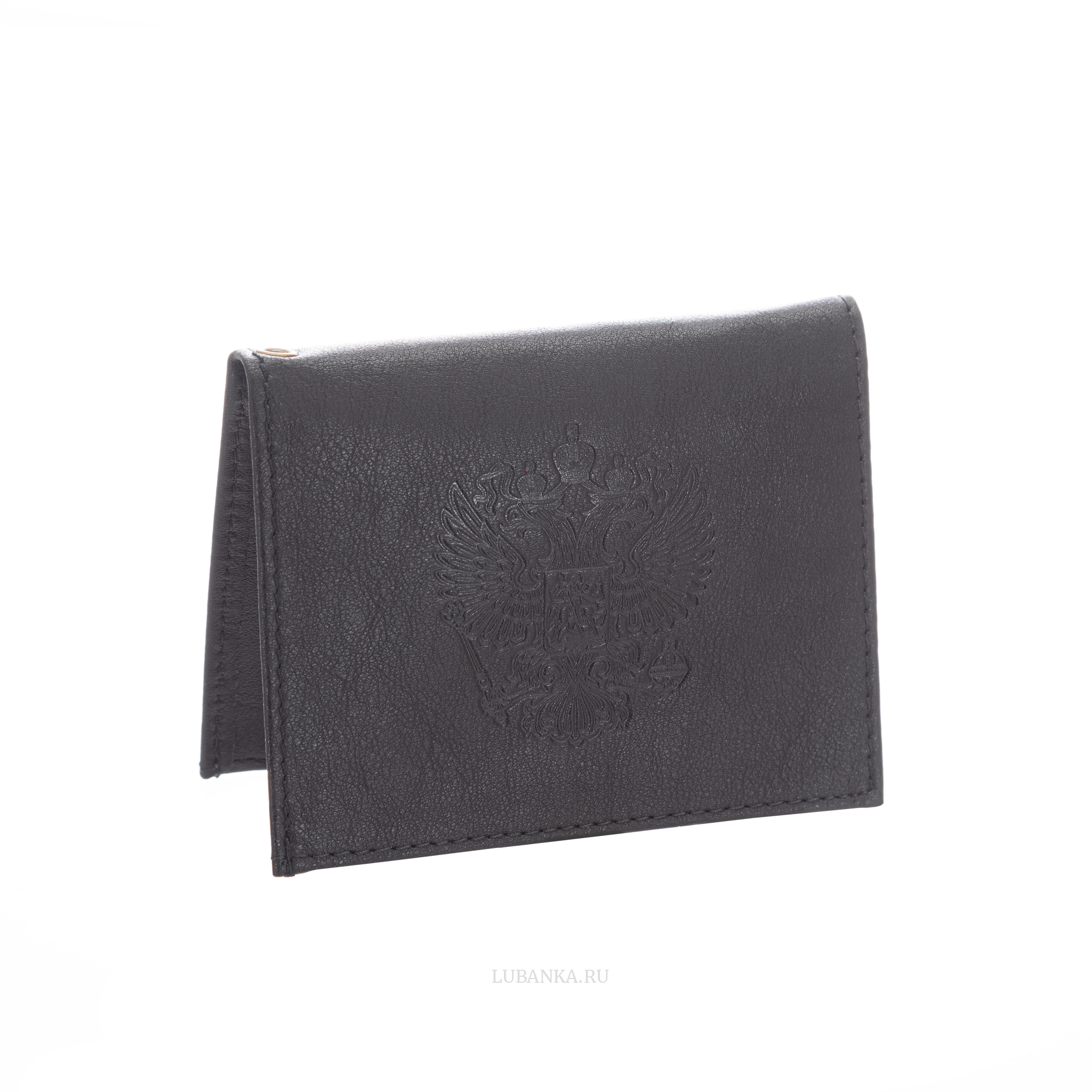 Обложка для удостоверения Россия черная