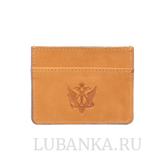 Картхолдер двухсторонний Министерство Юстиции светло коричневый