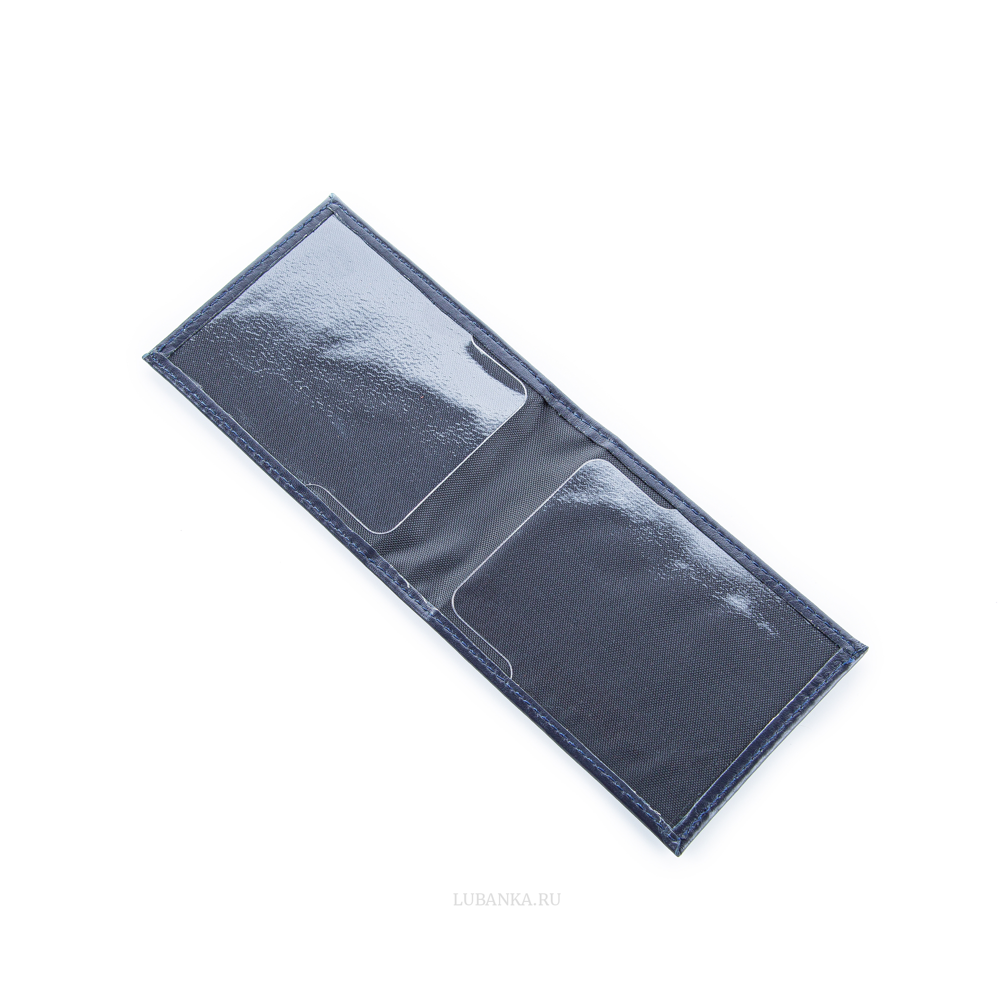 Обложка для удостоверения Министерство Юстиции с жетоном узкая пухлая темно синяя