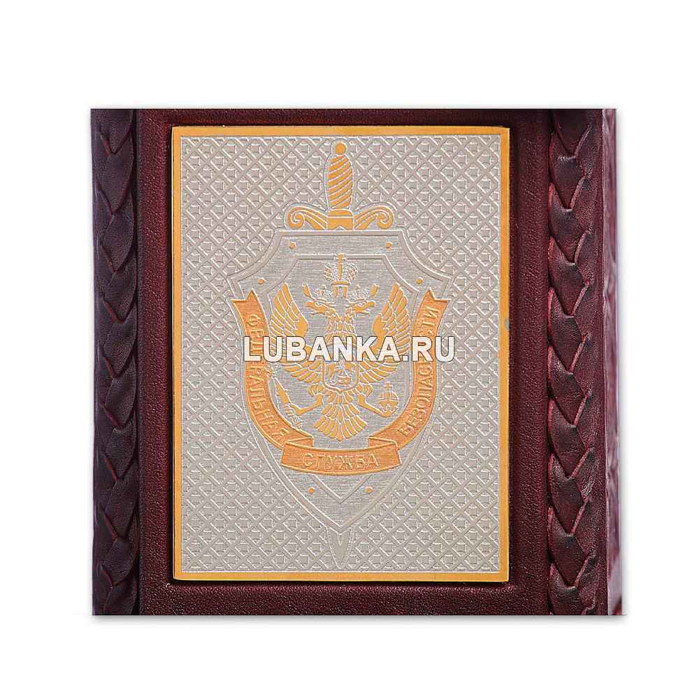 Набор для водки «ФСБ» бордовый