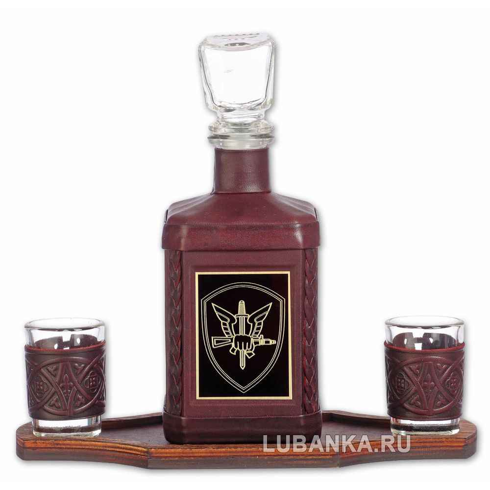 Набор для водки «ОМОН» бордовый