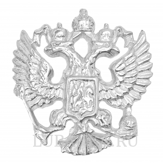 Значок Герб России серебро