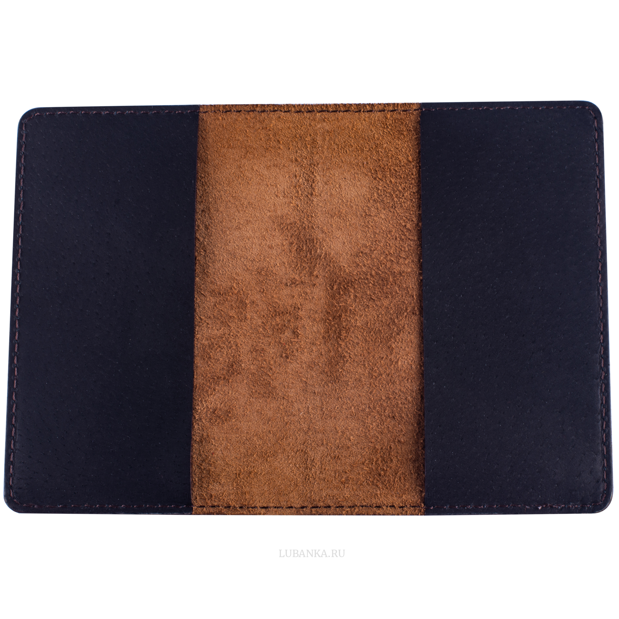 Обложка для паспорта Пограничнику коричневая
