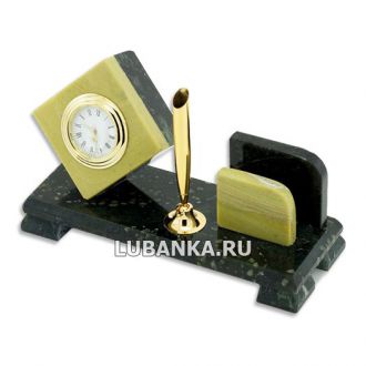 Настольный набор для руководителя «Куб» из камня