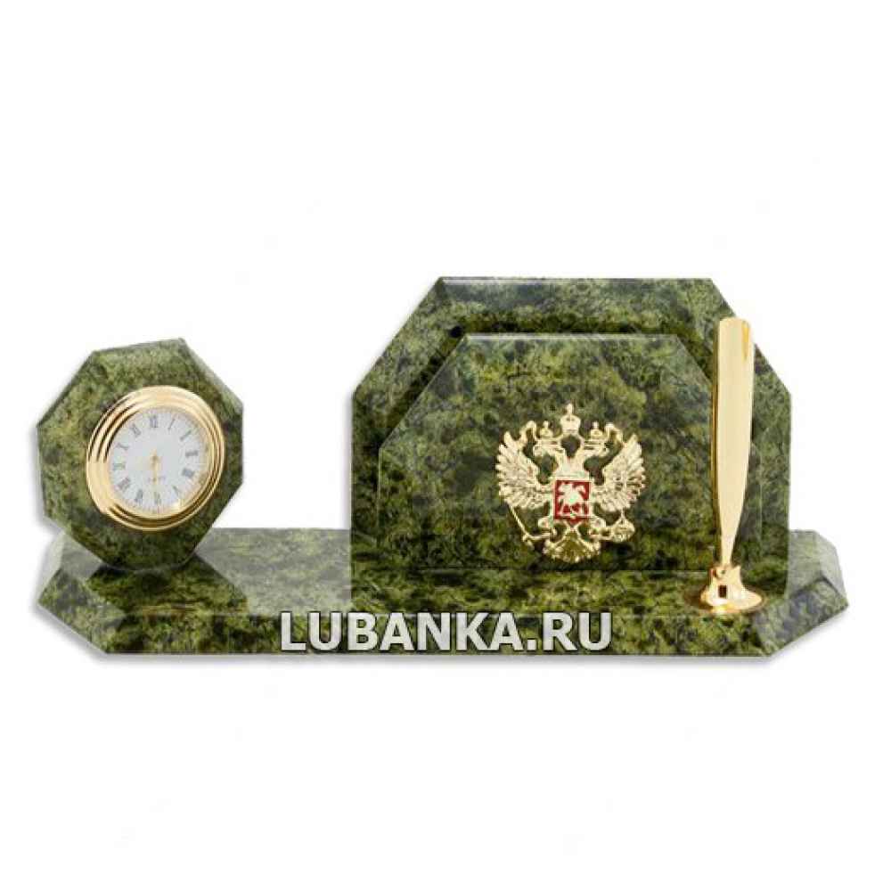 Настольный набор для руководителя «Герб» из камня